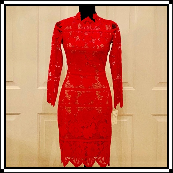 “For Love & Lemons” Dress in Red Lace and Backless (NWT) - Picture 2 of 7